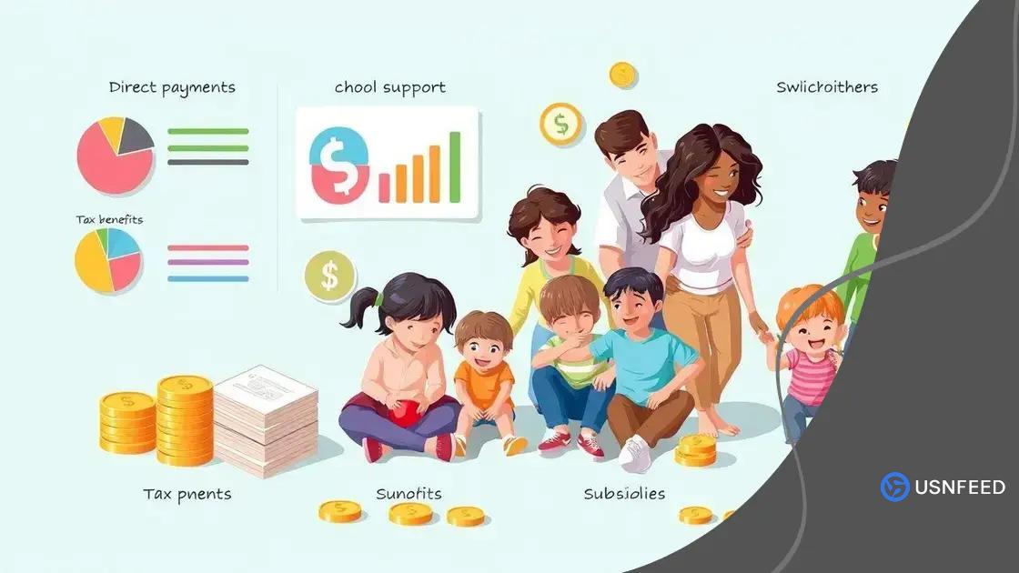 Different types of childcare support payments