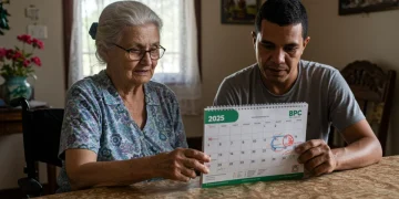 Idosa e pessoa com deficiência revisando critérios de renda familiar para o BPC 2025