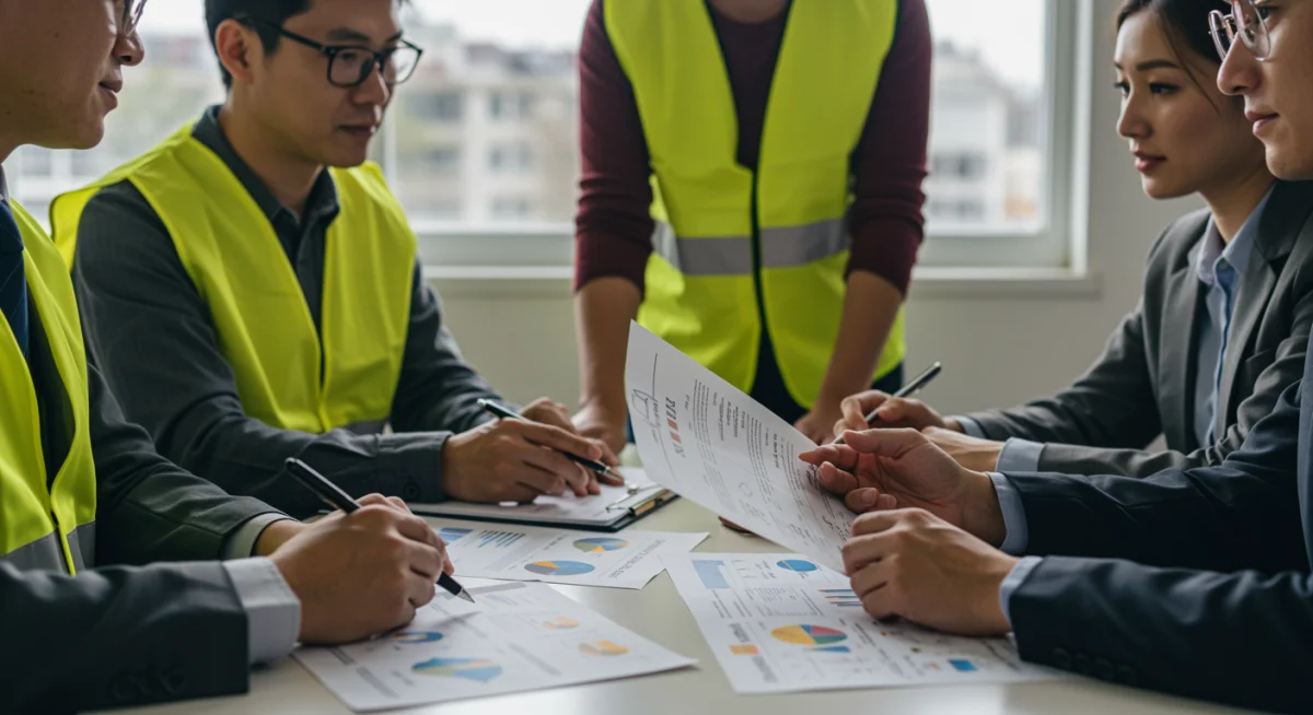 Grupo de profissionais discutindo estratégias de adaptação às novas regulamentações trabalhistas de 2025.